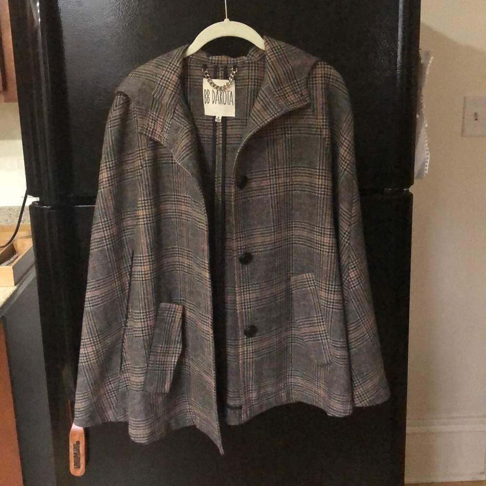 PLAID PONCHO